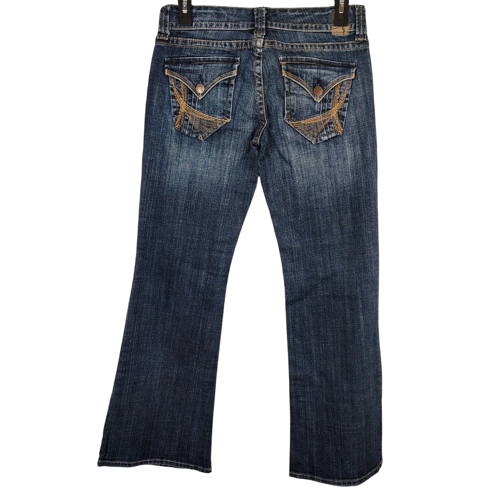 IT Jeans Womens SZ 27 Sophie Bootcut Dark Wash Flap Pocket Y2K McBling Flare